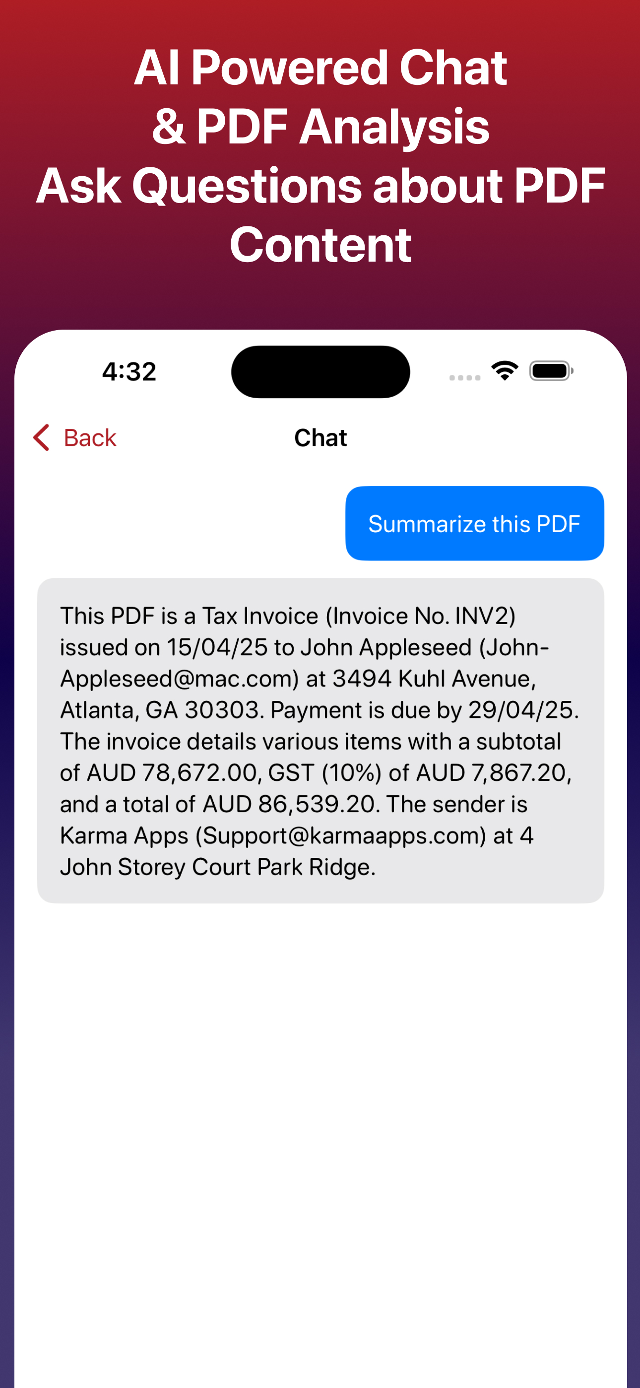 AI Chat Feature